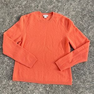 Investments Cashmere Crewneck Sweater | Size M | Soft Orange | Luxe Basic